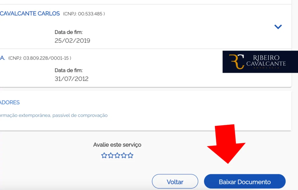 Baixar documento cnis meu inss