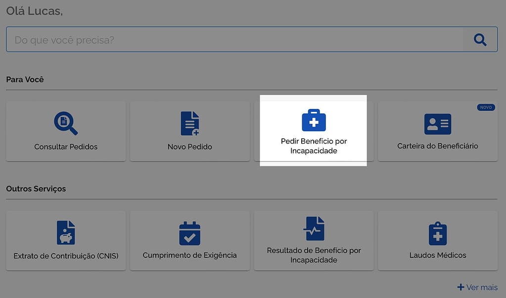 Pedir benefício por incapacidade